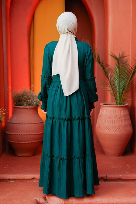 Emerald Green Modest Long Dress 4421ZY